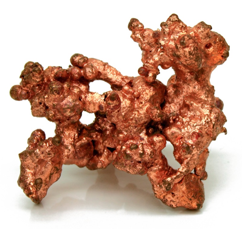 Copper — Macro of Native Copper about 1 ½ inches (4 cm) in size