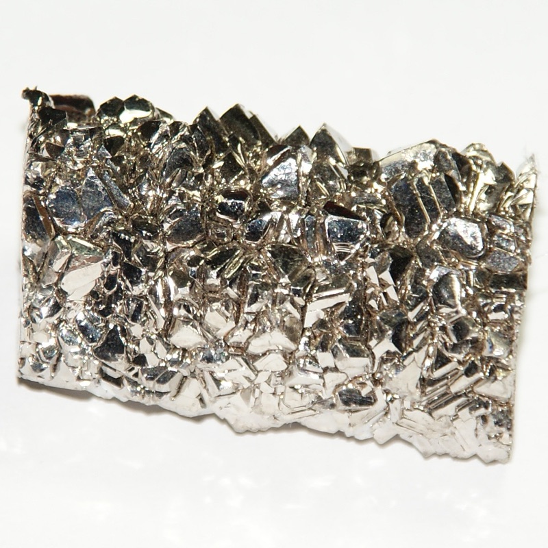 Titanium — Titanium Crystal made with the van Arkel-de Booer Process. 87 grams, Original size in cm: 2.5 x 4