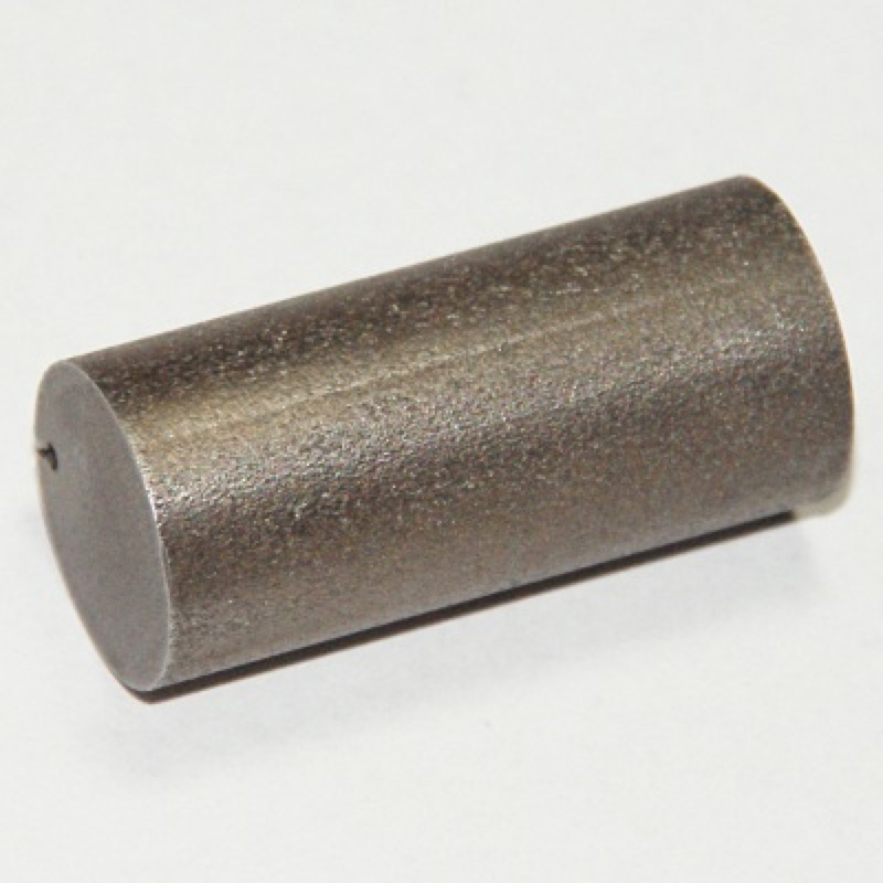 Tungsten — Tungsten rod with oxidised surface, 80 grams. Original size in cm: 1.3 x 3