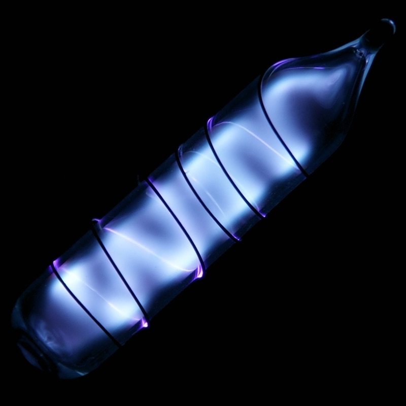 Xenon — Vial of glowing ultrapure xenon. Original size in cm: 1 x 5