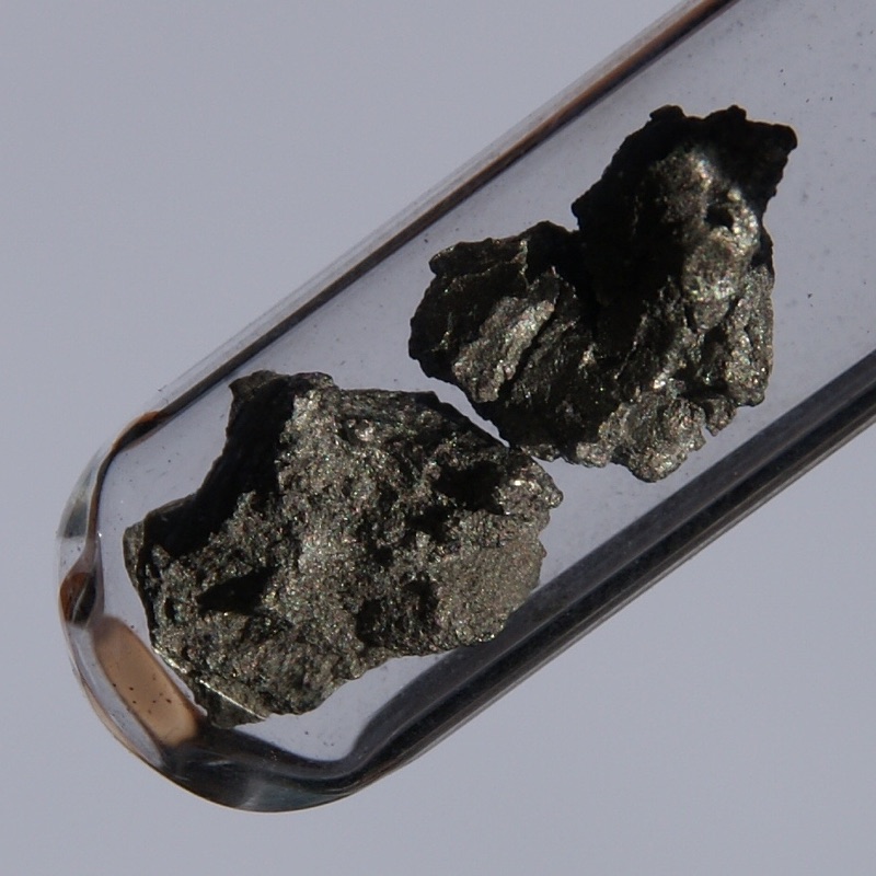 Zirconium — Two pieces of Zirconium, 1 cm each.